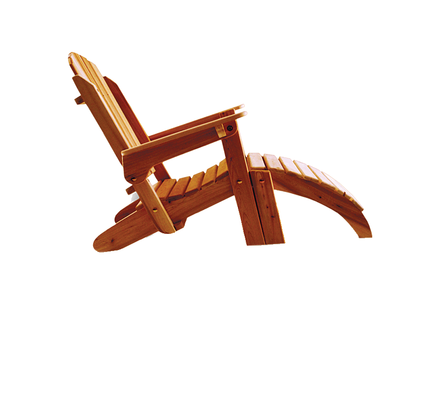 Meubles de patio en cèdre fabriqués par Cedtek, conçus pour un usage extérieur.